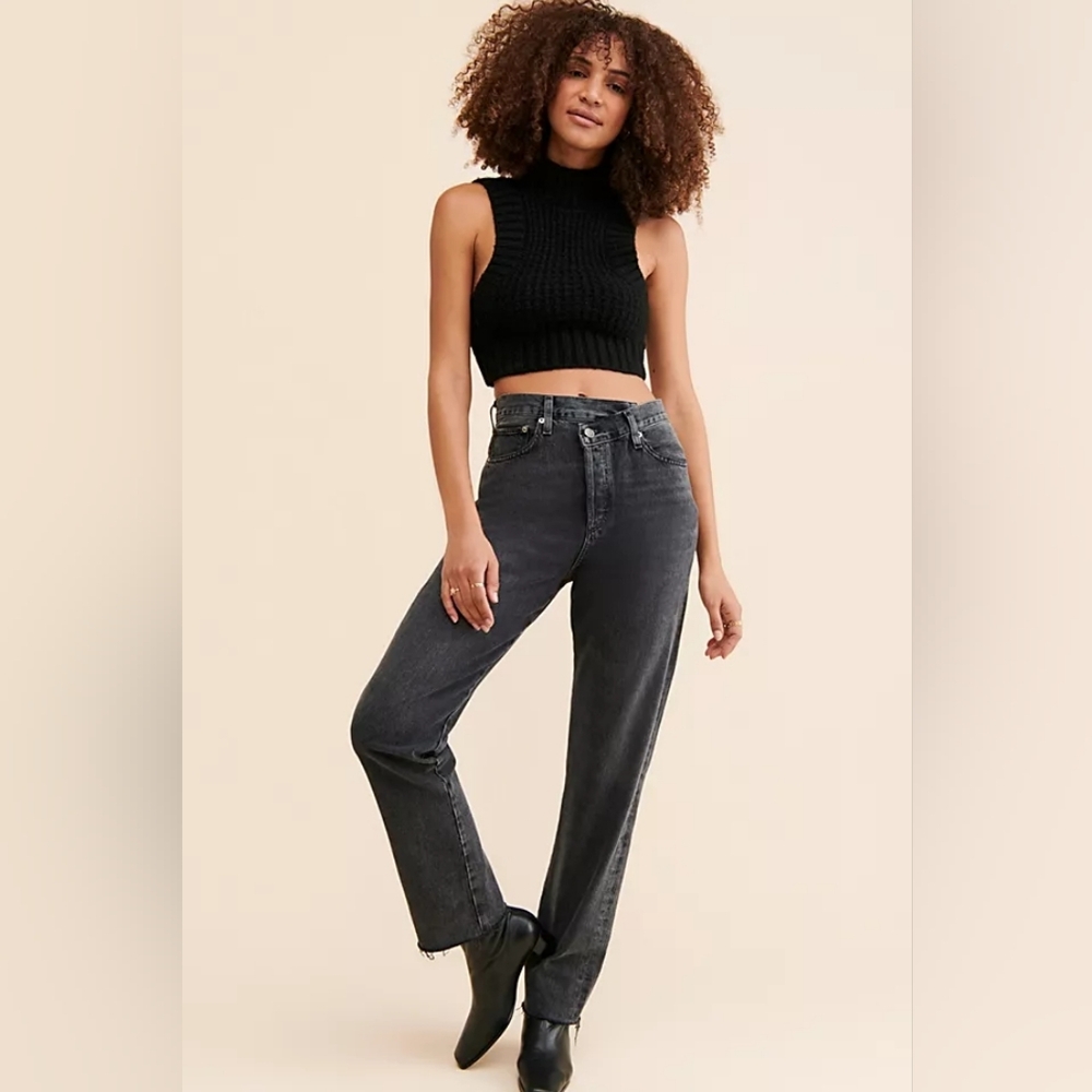 AGOLDE High-Rise Criss Cross Jeans